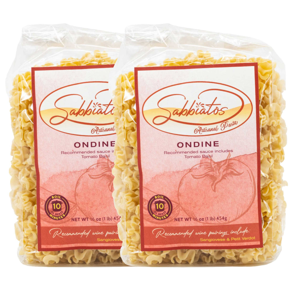 Ondine Pasta | 16 oz | Pack of 2 | Sabbiatos