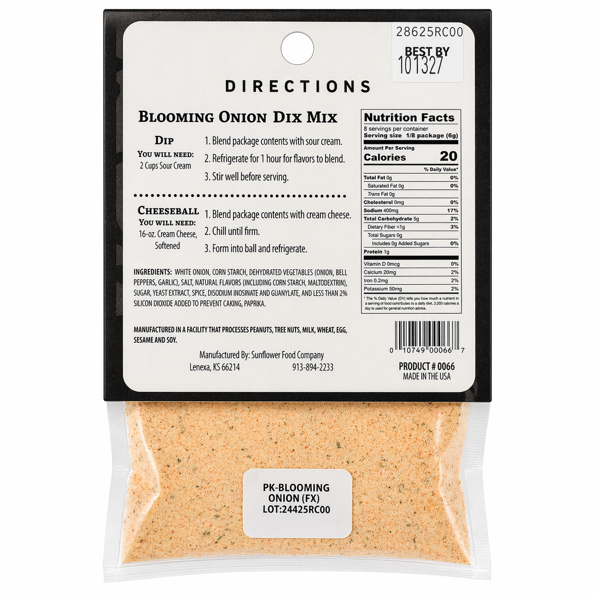 Blooming Onion Dip & Cheeseball Mix | Pack of 3 | 1.5 oz | GB's Kitchen