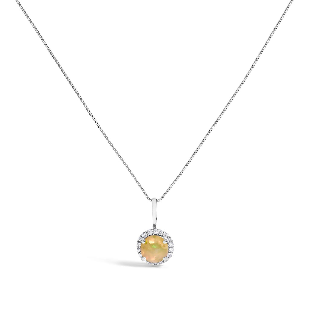 10K Gold Gemstone and 3/8 Cttw Diamond Halo Jewelry Set (Earrings, Pendant & Ring)