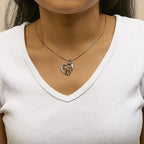 Open heart swirl pendant necklace in 10k gold over sterling silver 18 bijoux-nyc direct