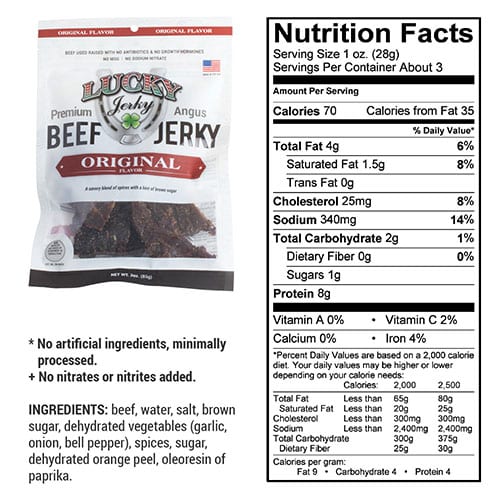 Original Beef Jerky | Pack of 2 | 3 oz | Shipping Included | Nebraska Star Beef
