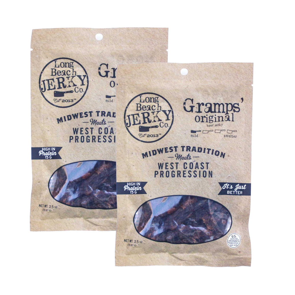 Gramps Original Flavor Beef Jerky | 2.5 oz | Pack of 2 | JVL Enterprises