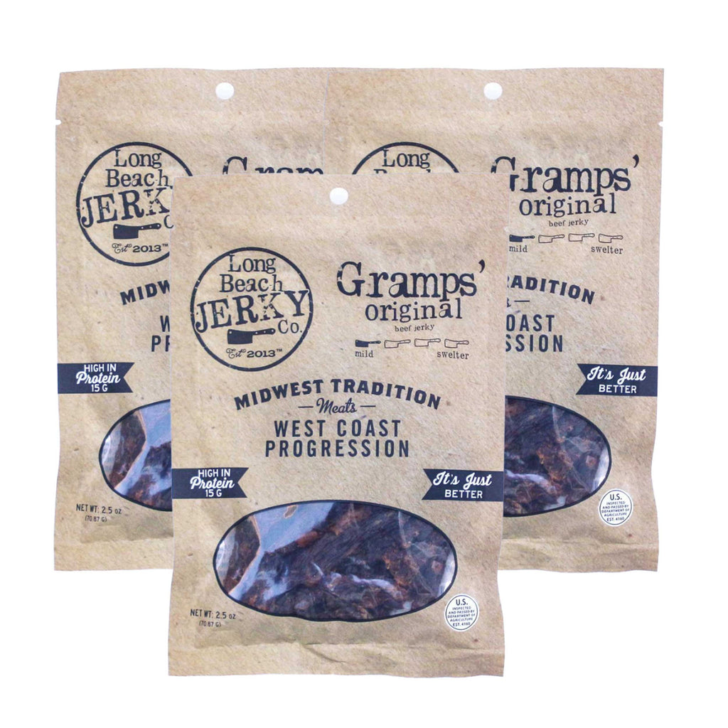 Gramps Original Flavor Beef Jerky | 2.5 oz | Pack of 3 | JVL Enterprises