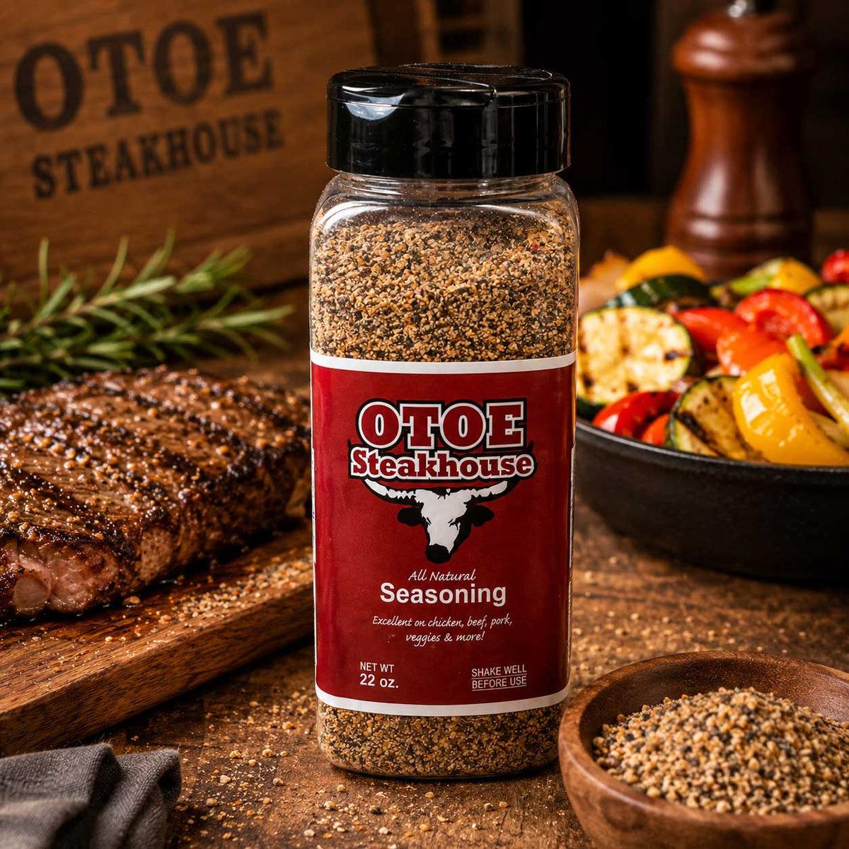 Otoe Steakhouse Barbecue Smoke Seasoning | Pack of 3 | 5 oz | Otoe Steakhoue