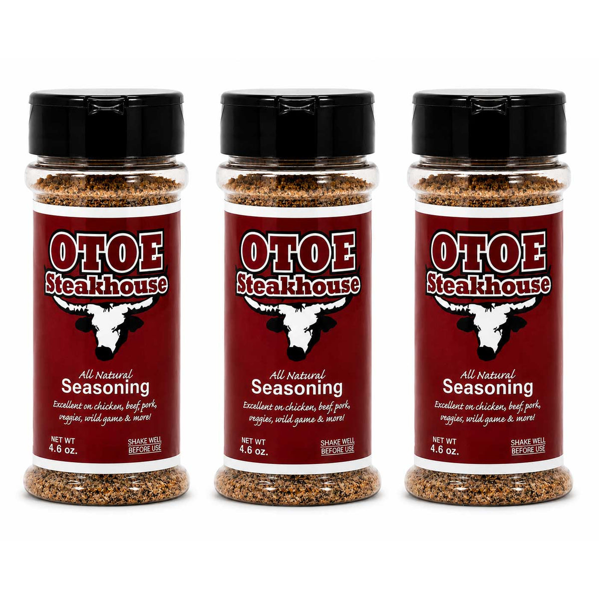 Otoe Steakhouse Original Seasoning | Pack of 3 | 4.6 oz | Otoe Steakhouse