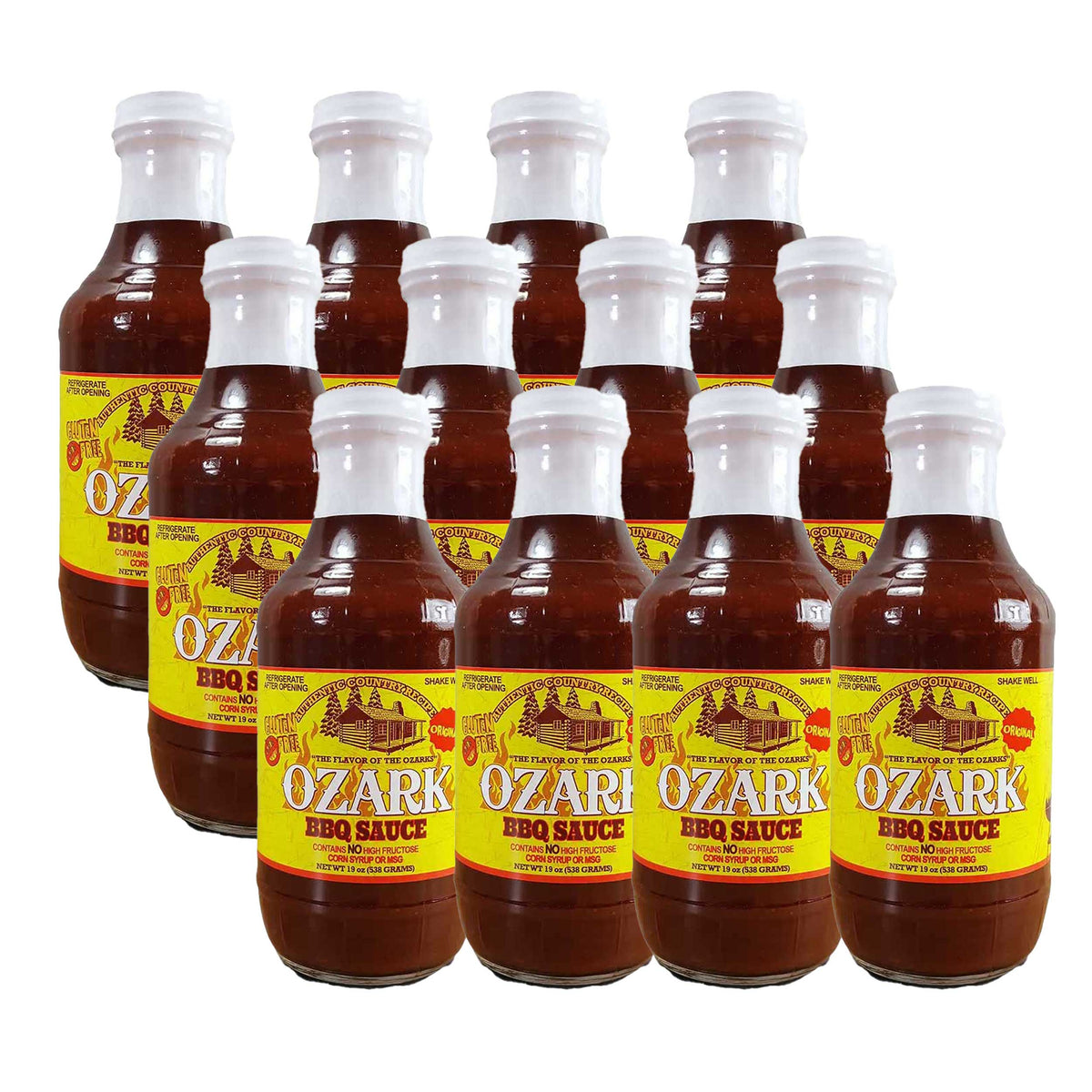 Ozark Regular BBQ Sauce | Pack of 12 | 19 oz | Brenmar