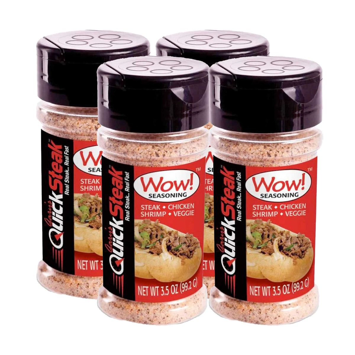 Wow! Seasoning | Pack of 4 | 3.5 oz | Gluten Free | Gary's QuickSteak