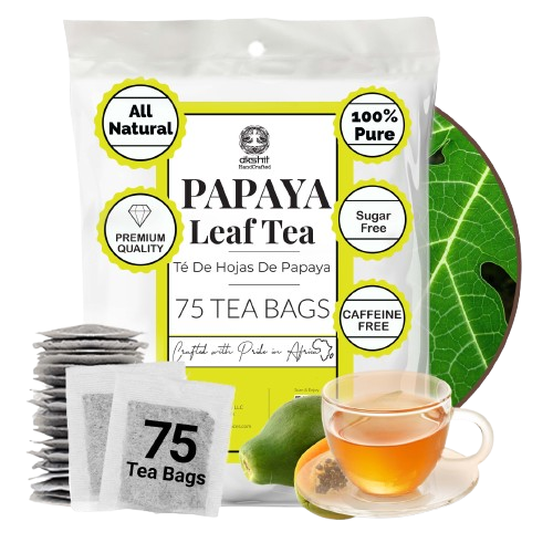 Papaya Leaf Tea Bags – 75 Count | Caffeine-Free Herbal Tea