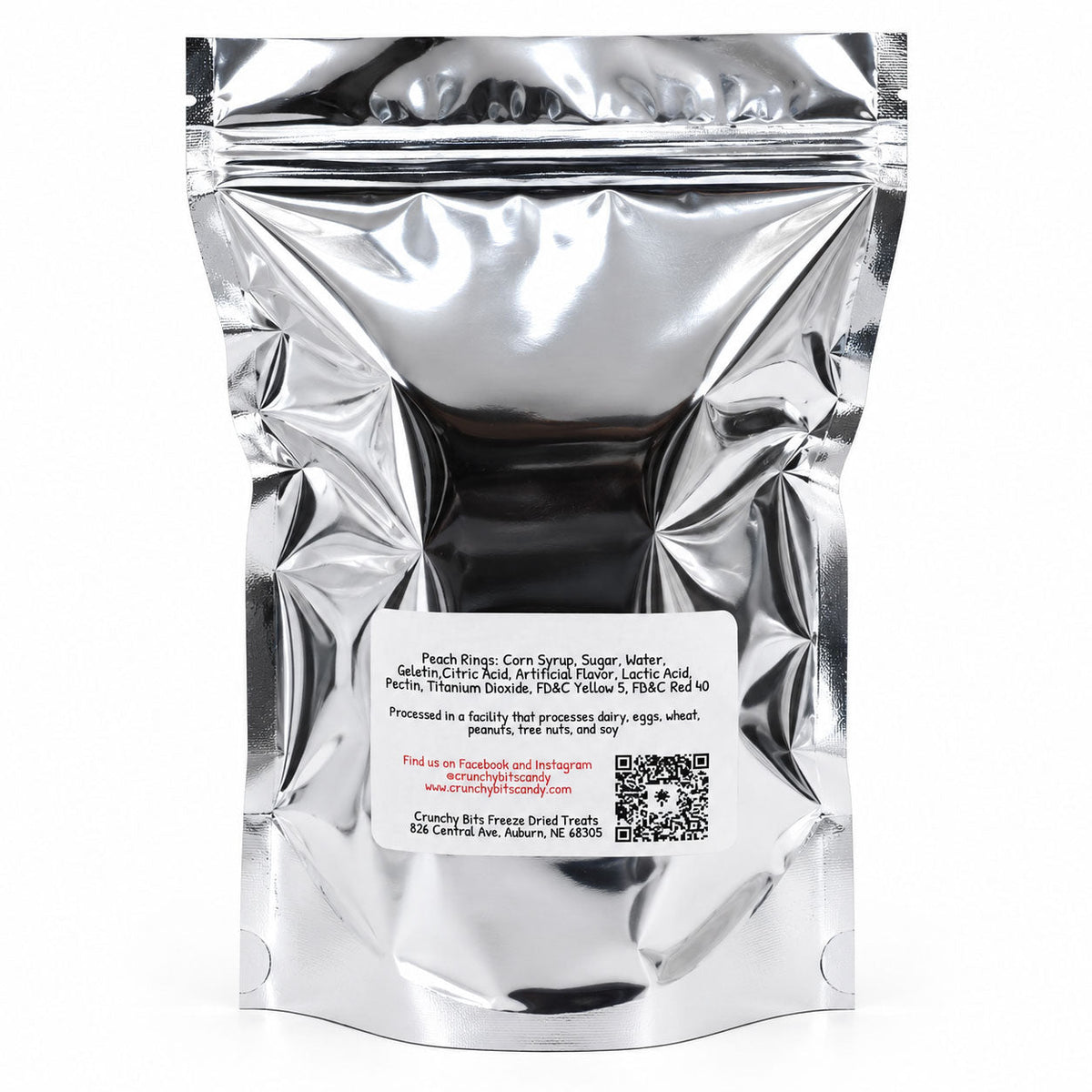 Peach Crunchy-Os Freeze-Dried Candy | 6 ct | Crunchy Bits Candy