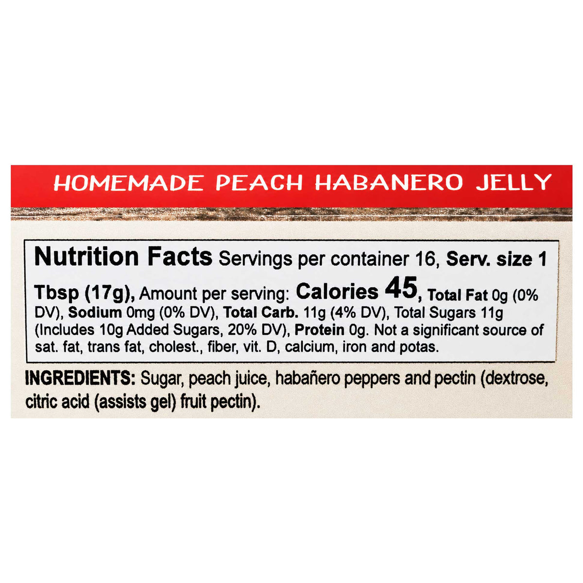 Peach Habanero Jelly | Pack of 2 | 11.5 oz | Nutt Family Jams & Jellies