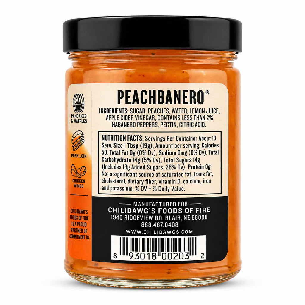 Peachbanero Pepper Spread | Pack of 2 | 9 oz | Gluten Free | Chili Dawg's Foods of Fire