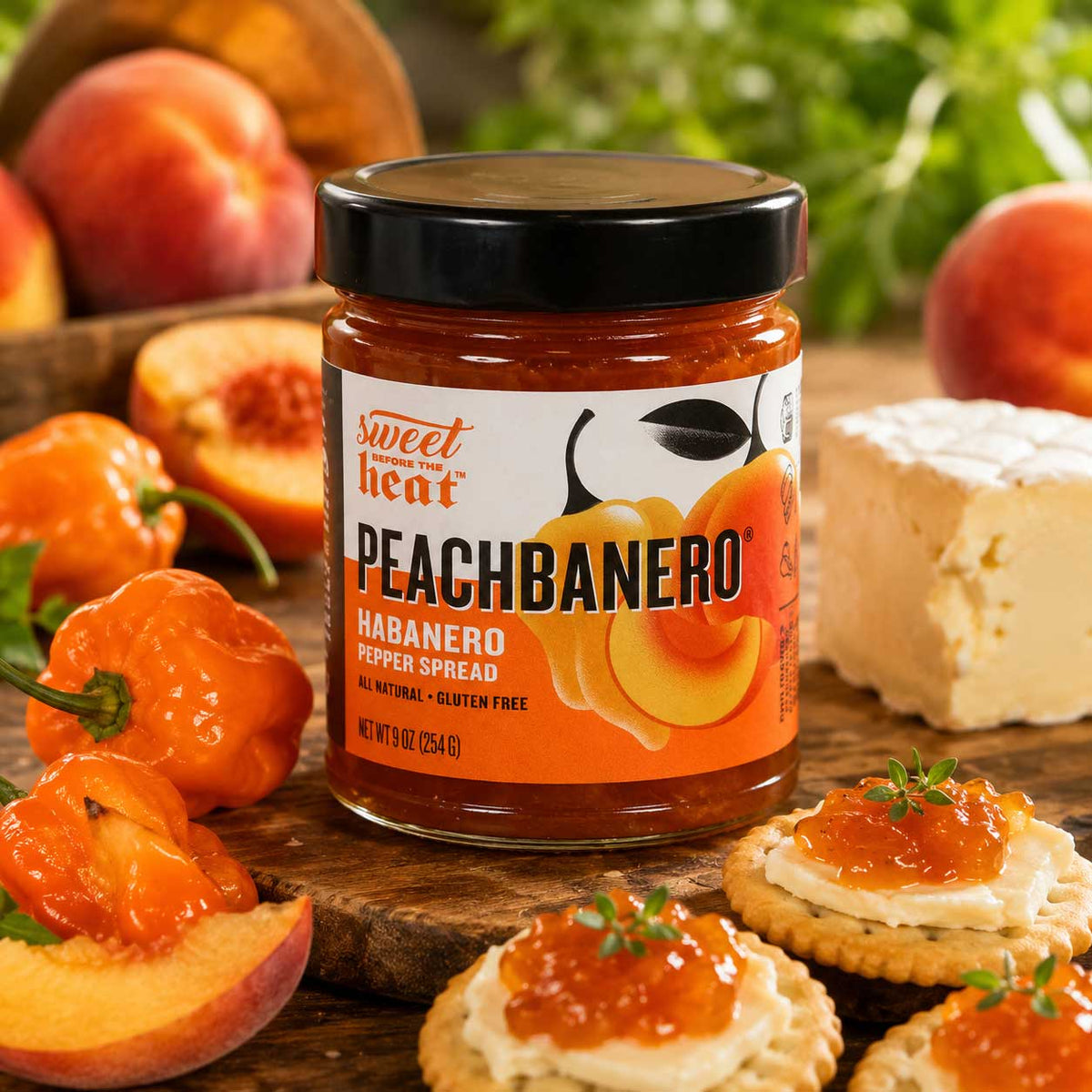 Peachbanero Pepper Spread | Pack of 3 | 9 oz | Gluten Free | Chili Dawg's Foods of Fire