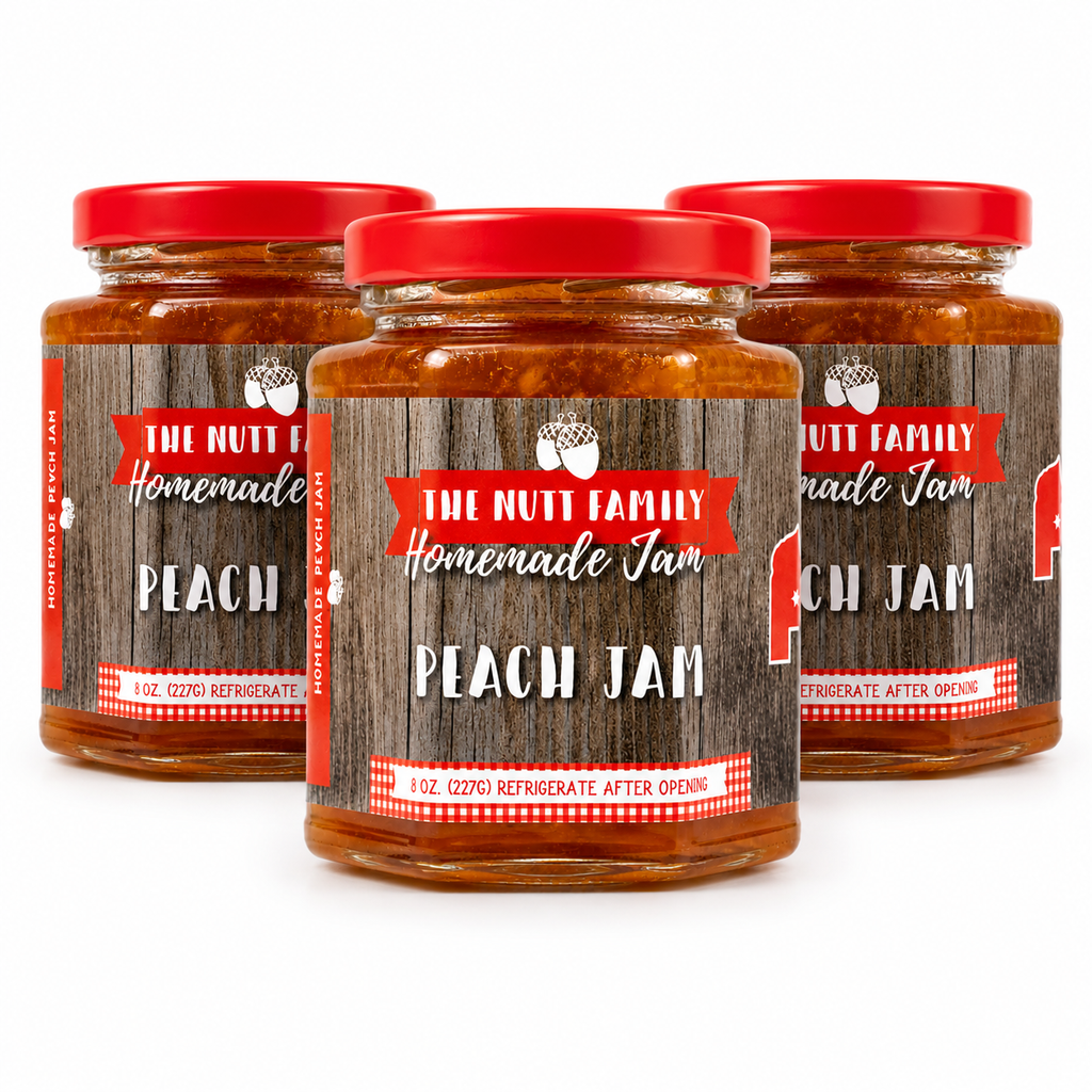 Peach Jam | Pack of 3 | 9 oz | Nutt Family Jams & Jellies