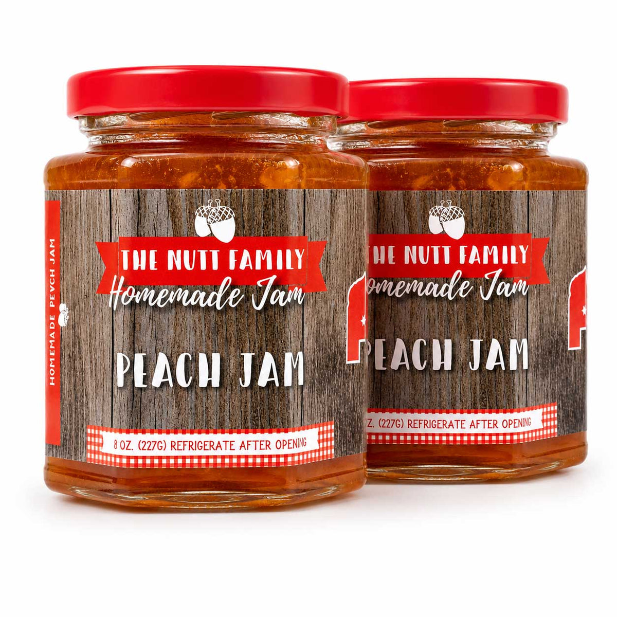 Peach Jam | Pack of 2 | 9 oz | Nutt Family Jams & Jellies
