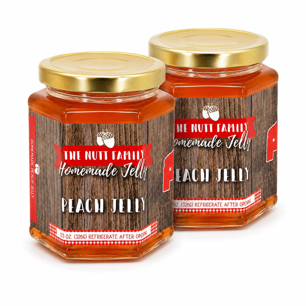 Peach Jelly | Pack of 2 | 11.5 oz | Nutt Family Jams & Jellies