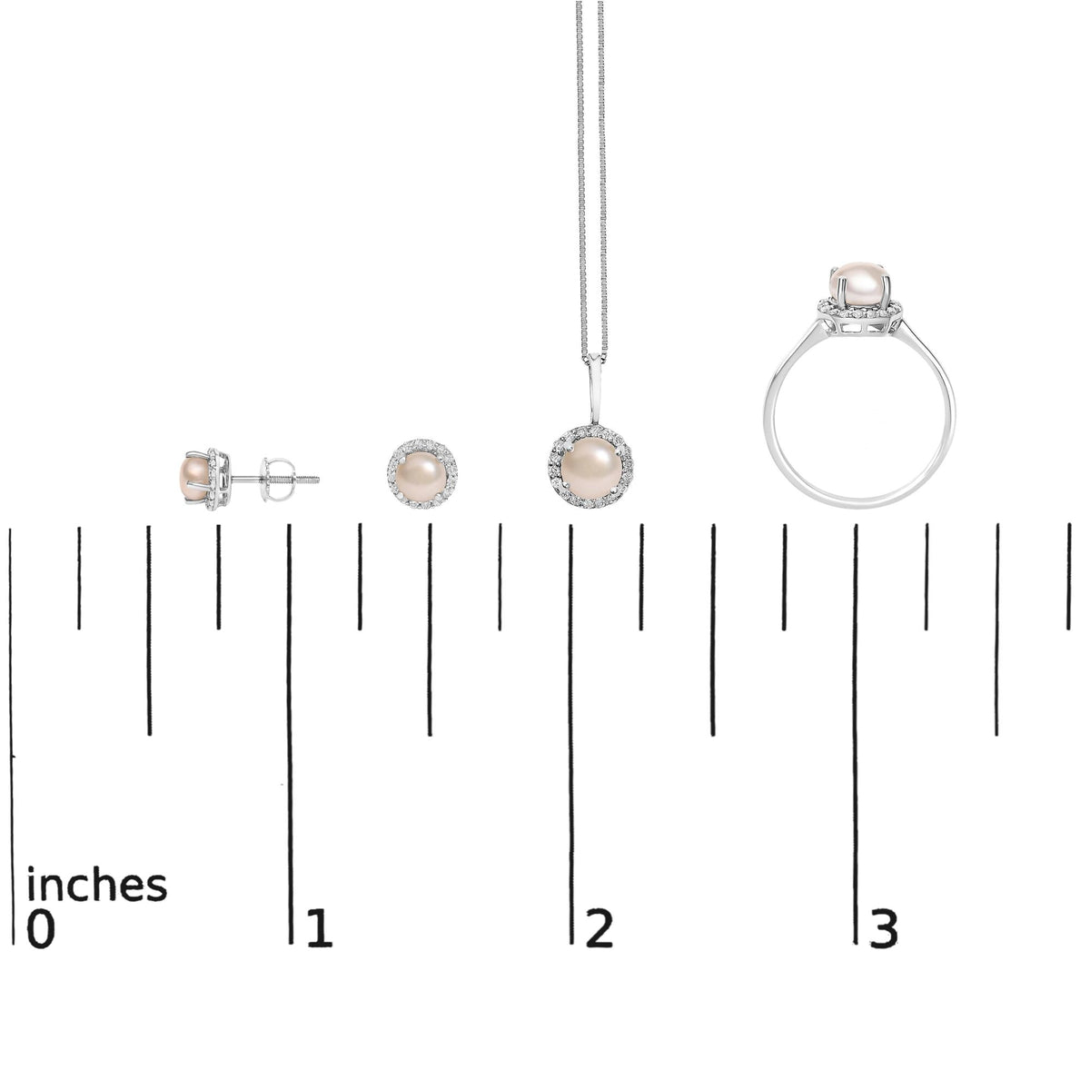 10K Gold Gemstone and 3/8 Cttw Diamond Halo Jewelry Set (Earrings, Pendant & Ring)