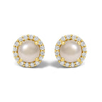 10K Gold Gemstone and 3/8 Cttw Diamond Halo Jewelry Set (Earrings, Pendant & Ring)