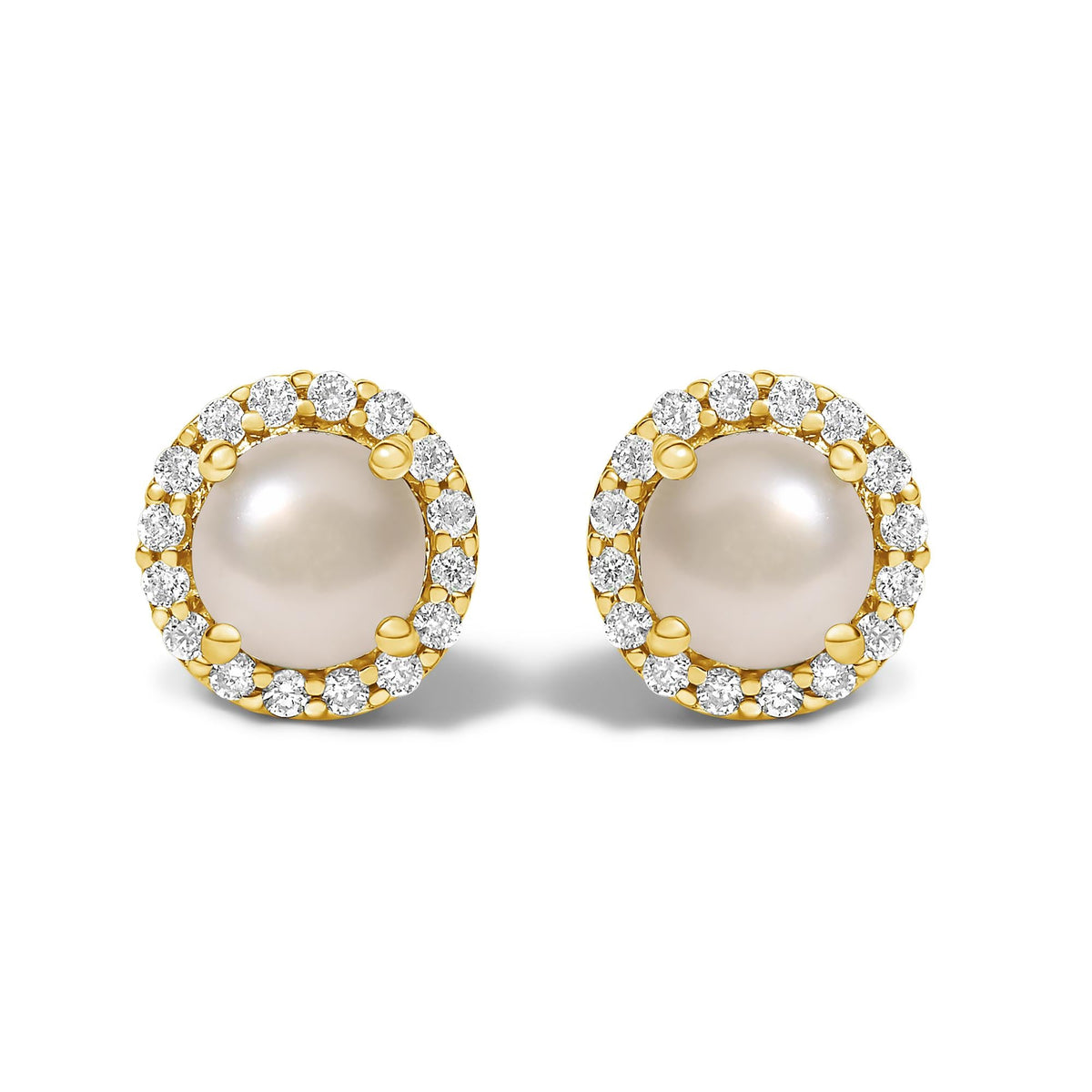 10K Gold Gemstone and 3/8 Cttw Diamond Halo Jewelry Set (Earrings, Pendant & Ring)