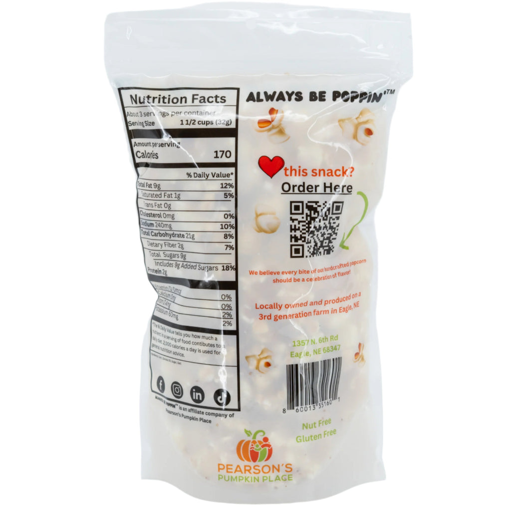 SALE CLOSE DATED | Kettle Corn | 3.5 oz | Gluten Free | Pearson's Pumpkin Place