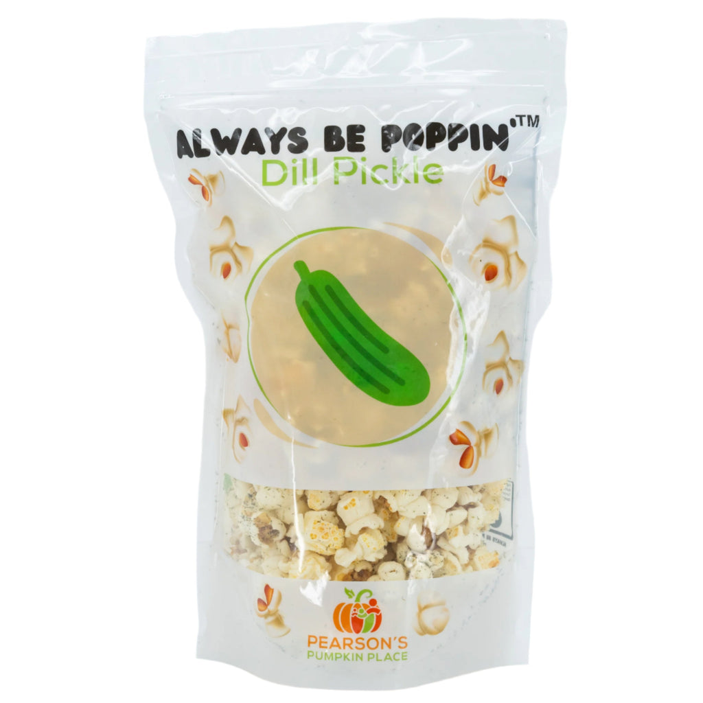SALE CLOSE DATED | Dill Pickle Popcorn | 3.5 oz | Gluten Free | Pearson's Pumpkin Place