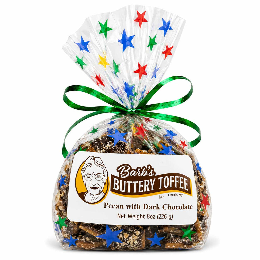 Homemade Pecan Toffee Bundle | 8 oz | Milk and Dark Chocolate | Barb's Buttery Toffee