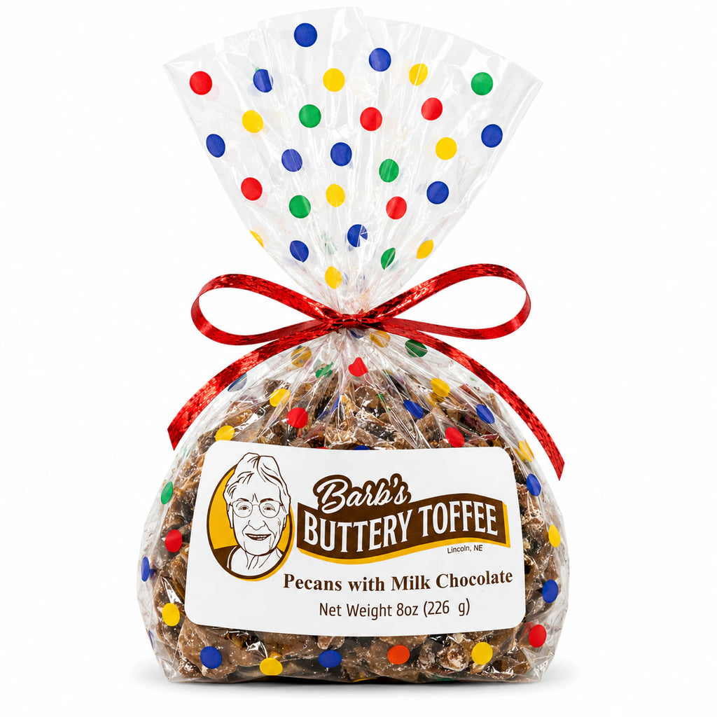 Homemade Pecan Toffee Bundle | 8 oz | Milk and Dark Chocolate | Barb's Buttery Toffee
