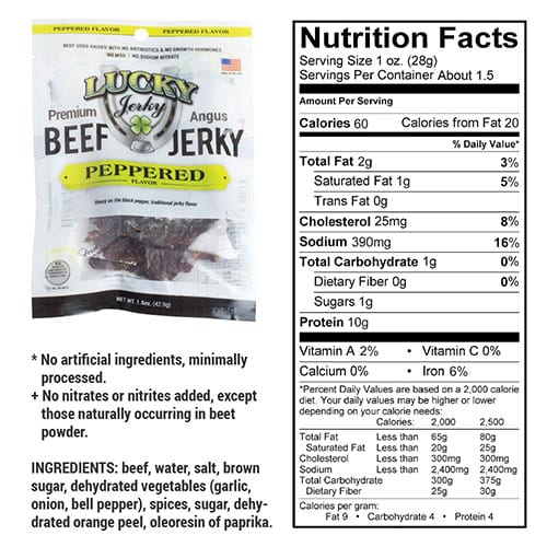 Black Pepper Beef Jerky | Pack of 2 | 1.5 oz | Nebraska Star Beef