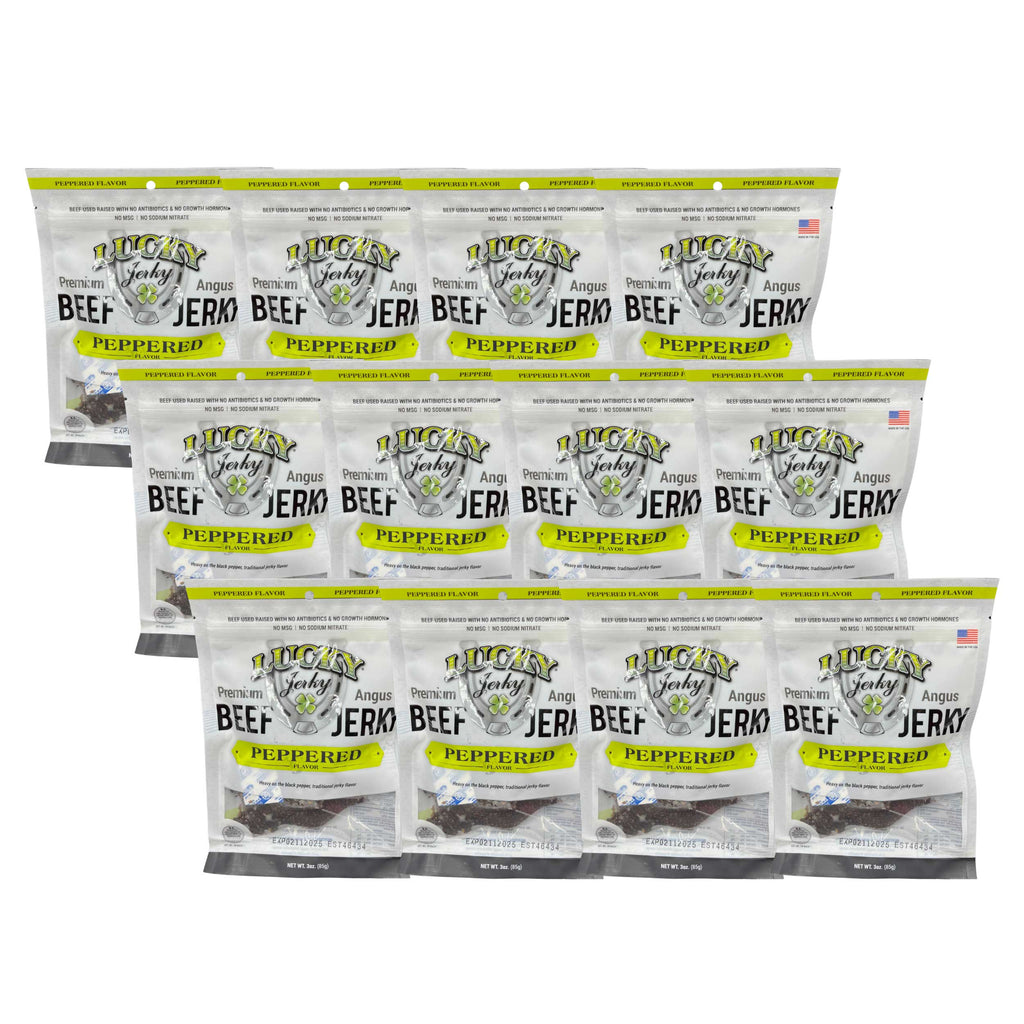 Black Pepper Beef Jerky | Pack of 12 | 3 oz | Nebraska Star Beef