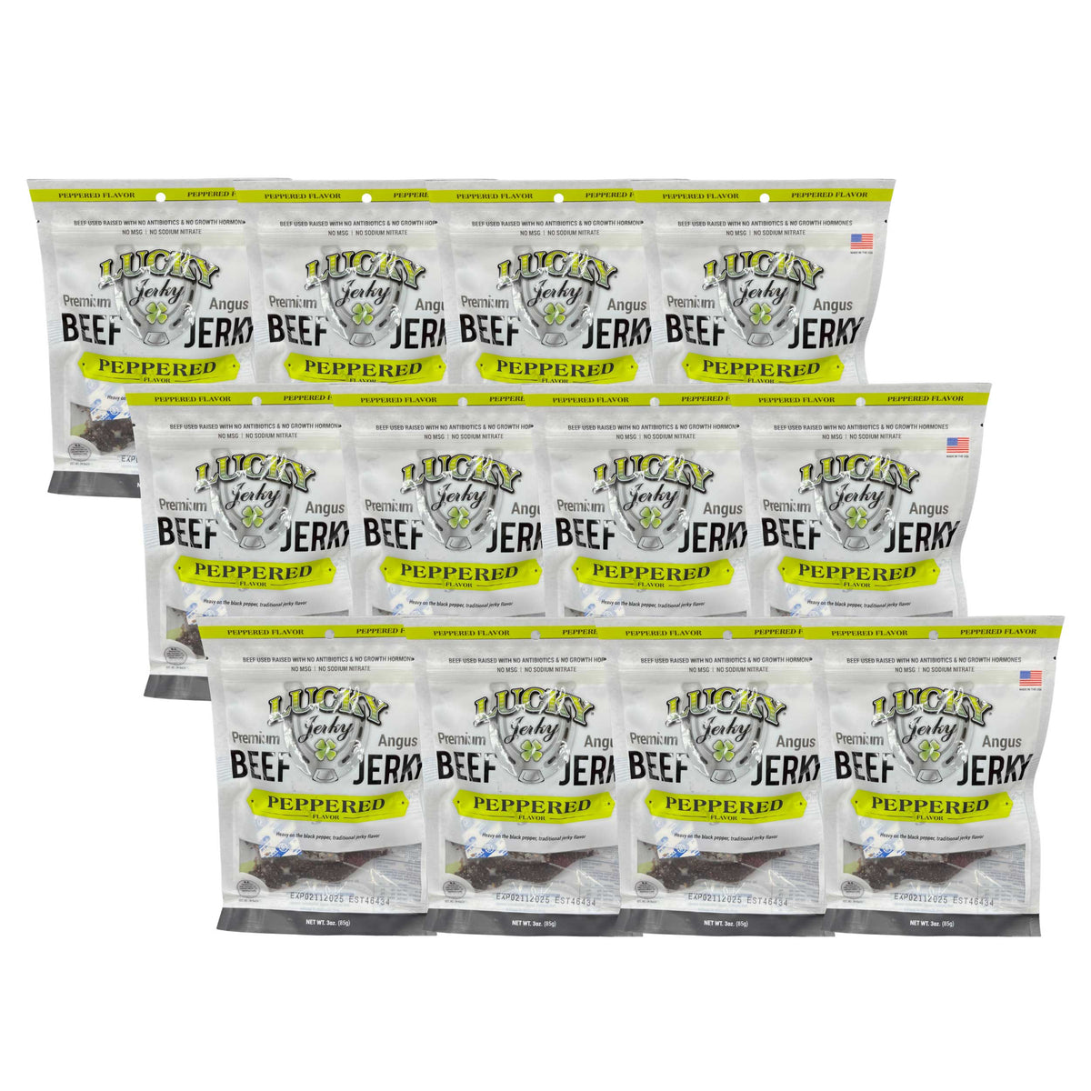 Black Pepper Beef Jerky | Pack of 12 | 3 oz | Nebraska Star Beef