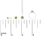10K Gold Gemstone and 3/8 Cttw Diamond Halo Jewelry Set (Earrings, Pendant & Ring)