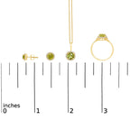 10K Gold Gemstone and 3/8 Cttw Diamond Halo Jewelry Set (Earrings, Pendant & Ring)
