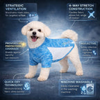 Pet Life ® Active 'Warf Speed' Heathered Ultra-Stretch Yoga Fitness Dog T-Shirt