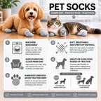 Pet Life ® Anti-Slip Rubberized Gripped Breathable Stretch Pet Dog Socks - Set of 4