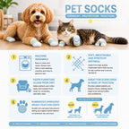 Pet Life ® Anti-Slip Rubberized Gripped Breathable Stretch Pet Dog Socks - Set of 4