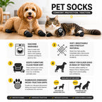 Pet Life ® Anti-Slip Rubberized Gripped Breathable Stretch Pet Dog Socks - Set of 4