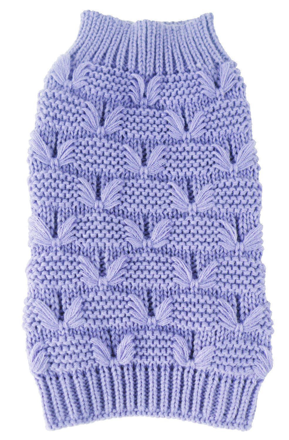 Pet Life ® Butterfly Stitched Heavy Cable Knitted Fashion Turtle Neck Dog Sweater