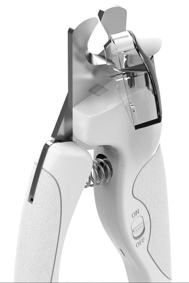 Pet Life ® 'Clip-Tronic' LED Lighting and USB Charging Precision Cat and Dog Nail Clipper