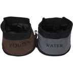 Pet Life ® 'Dual Folding' Food and Water Collapsible Pet Travel Cat and Dog Bowl