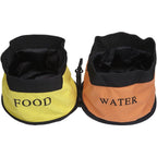 Pet Life ® 'Dual Folding' Food and Water Collapsible Pet Travel Cat and Dog Bowl