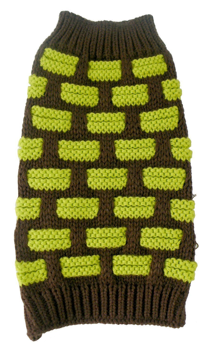 Pet Life ® Fashion Weaved Heavy Knit Designer Ribbed Turtle Neck Dog Sweater