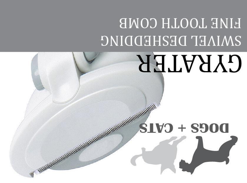 Pet Life ® 'Gyrater' Swivel Travel Grooming Deshedding Pet Comb