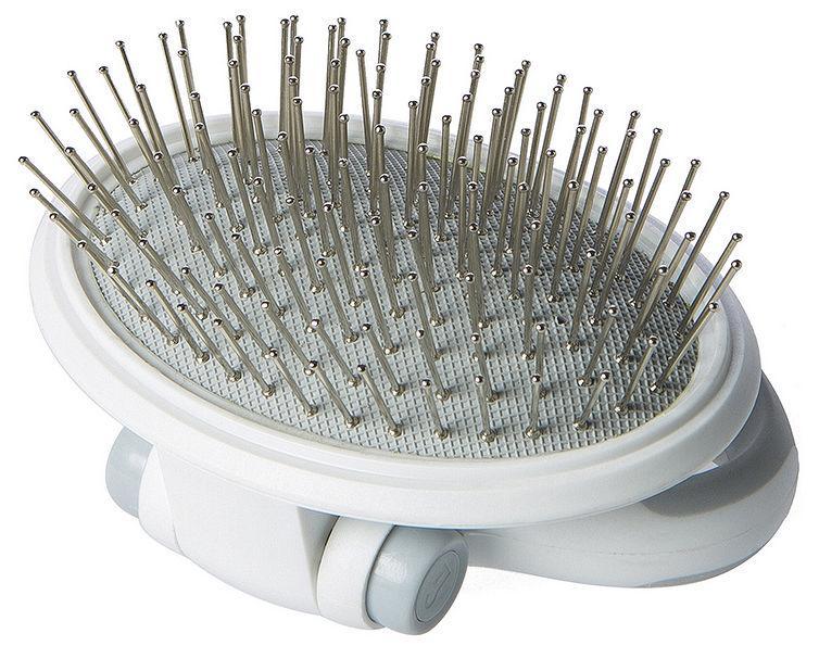 Pet Life ® 'Gyrater' Travel Swivel Pet Grooming Pin Brush
