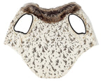 Pet Life ®  Luxe 'Gilded Rawffled' Gold-Plated Designer Fur Dog Coat