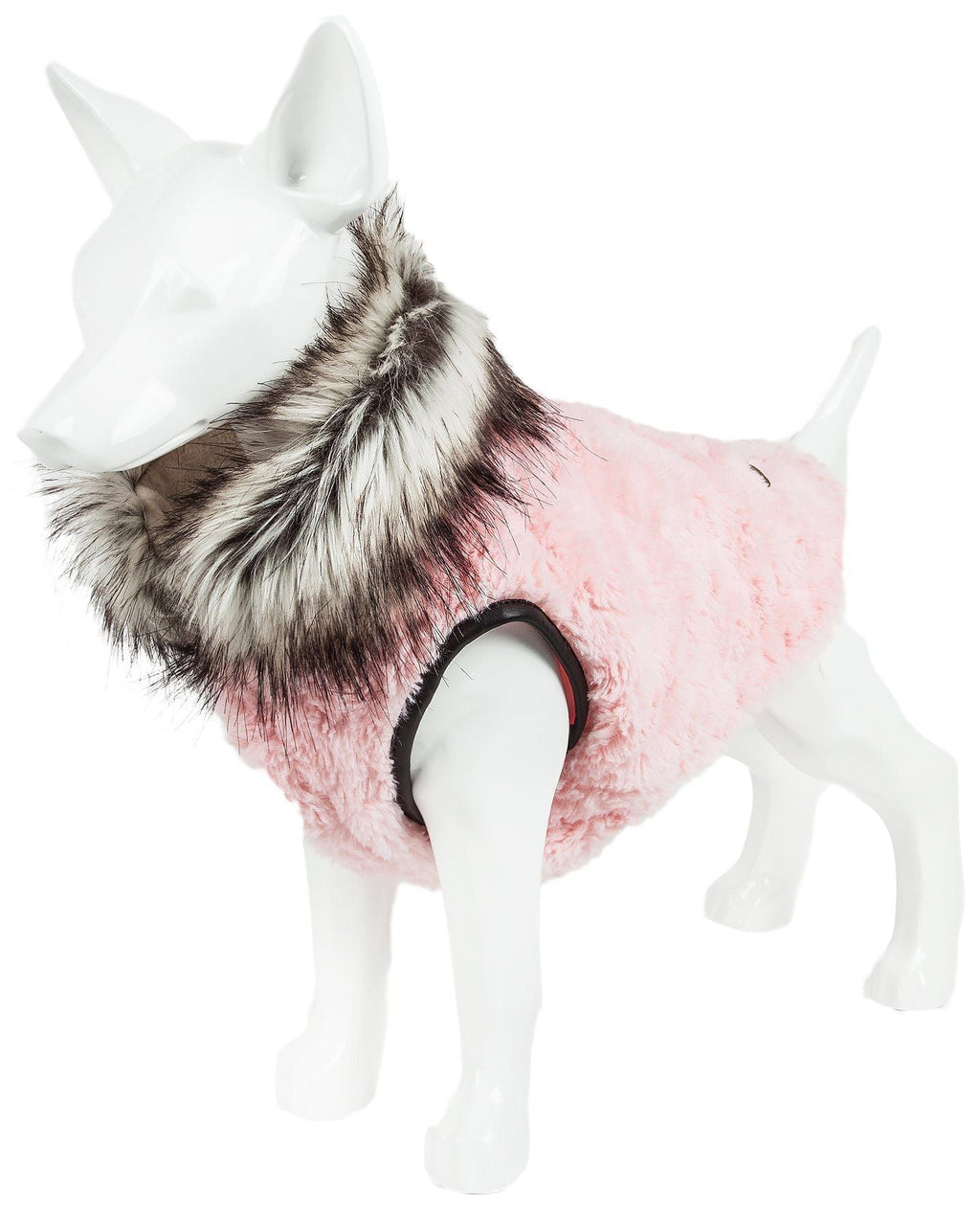 Pet Life ®  Luxe 'Pinkachew' Charming Fashion Mink Fur Dog Coat
