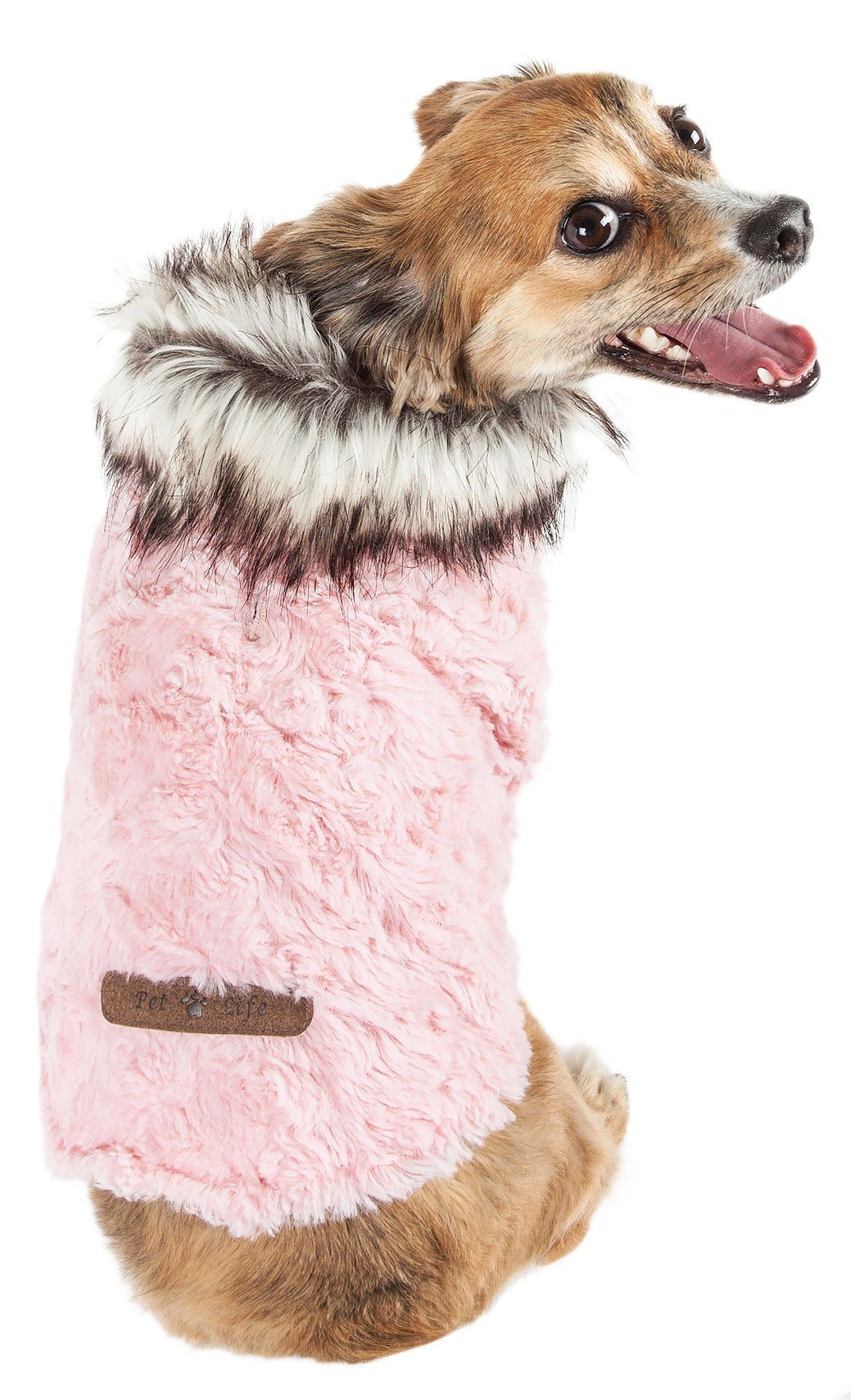 Pet Life ®  Luxe 'Pinkachew' Charming Fashion Mink Fur Dog Coat
