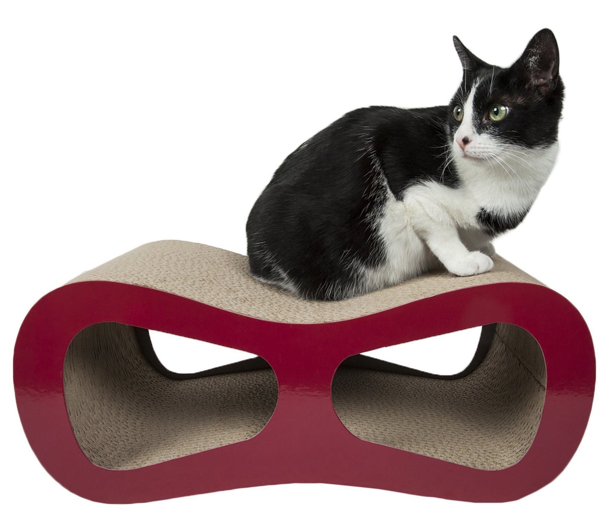 Pet Life ® 'Modiche' Premium Quality Modern Designer Kitty Cat Scratcher Lounger Lounge with Catnip