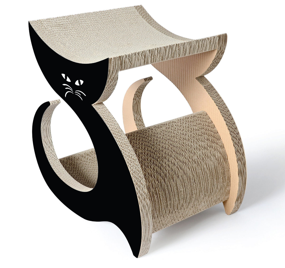 Pet Life ® 'Purresque' Modern Fashion Designer Premium Quality Kitty Cat Scratcher Lounger Lounge with Catnip