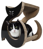 Pet Life ® 'Purresque' Modern Fashion Designer Premium Quality Kitty Cat Scratcher Lounger Lounge with Catnip