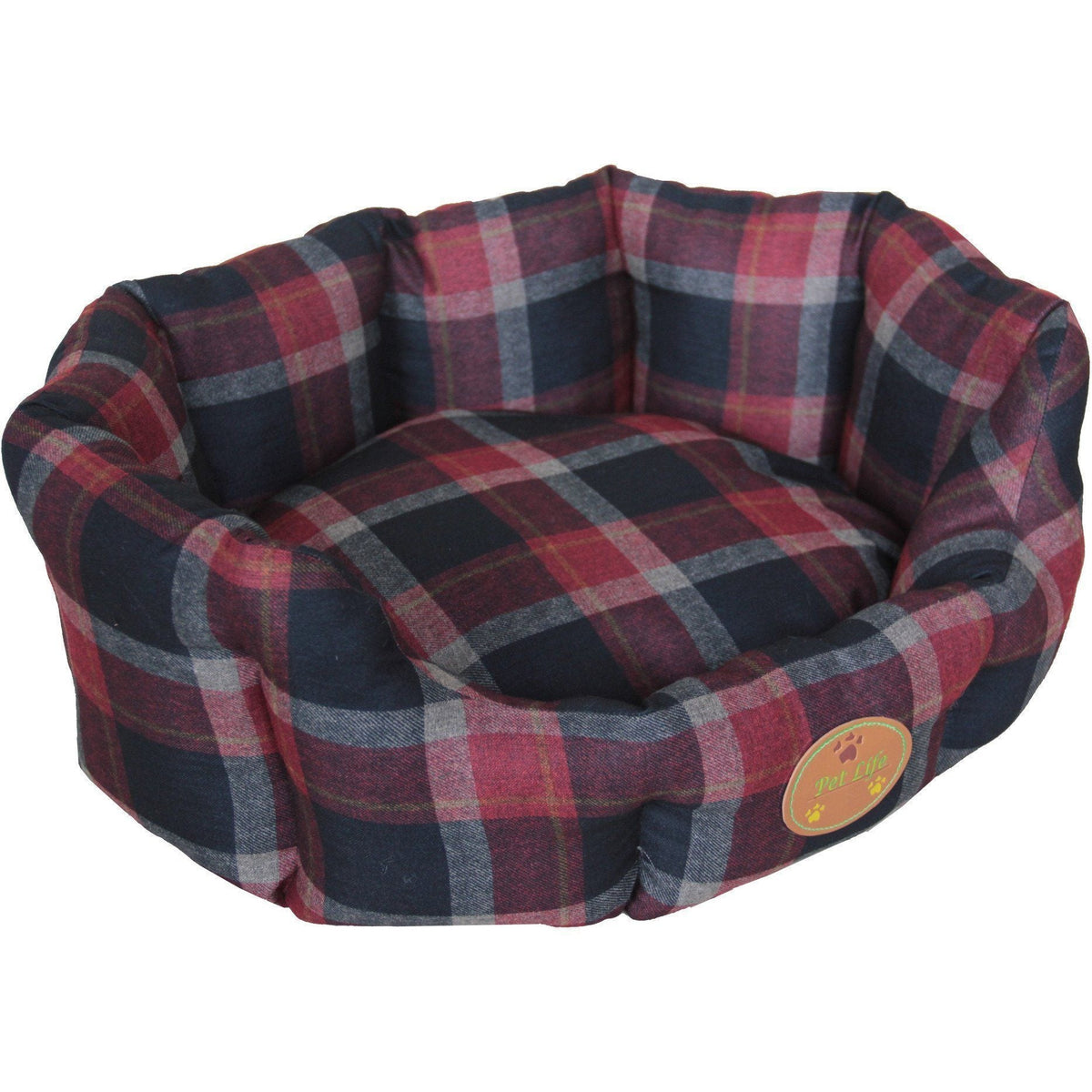 Pet Life ® 'Wick-Away' Wick-proof Nano-Silver and Anti-Bacterial Water Resistant Rounded Circular Pet Dog Bed Lounge