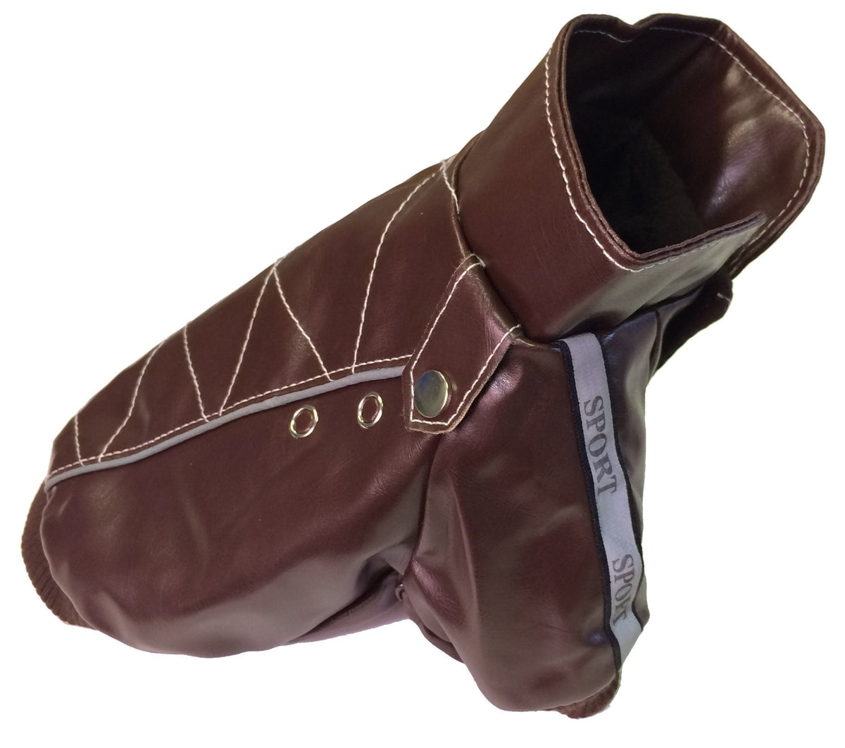 Pet Life ® 'Wuff-Rider' Fashion Suede Stitched Dog Jacket